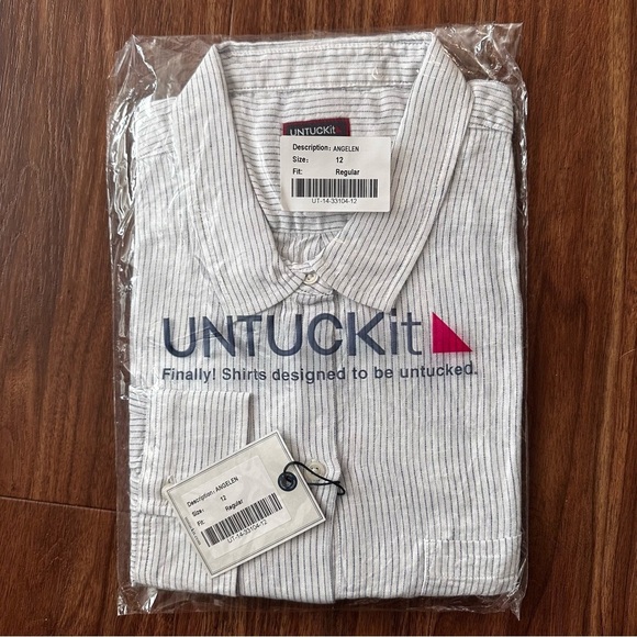 UNTUCKit Tops - INTUCKit Angelan Women’s Long Sleeve Button Down Shirt Sz 12
